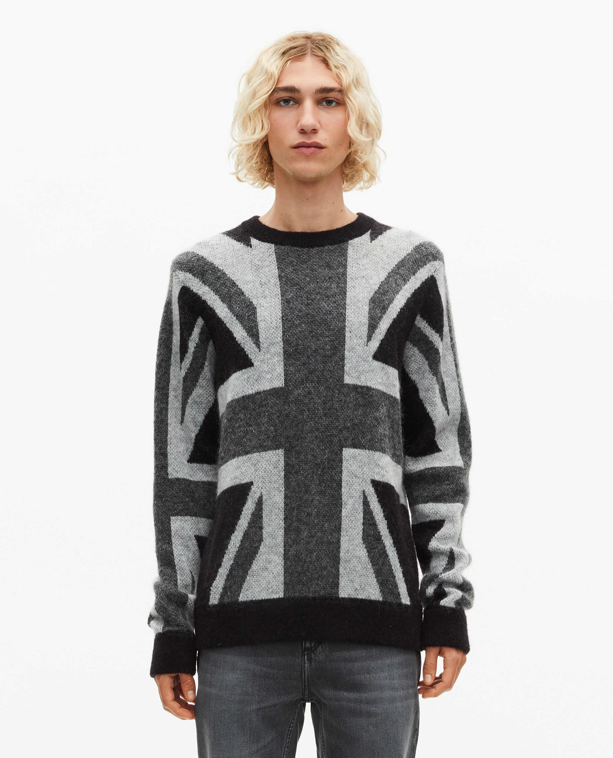 Black English flag sweater, BLACK GREY, hi-res image number null