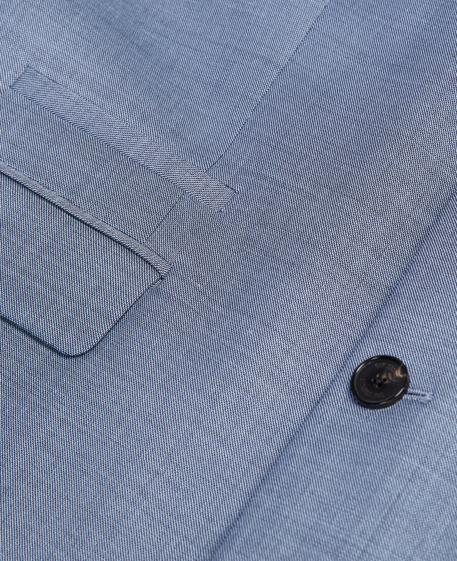veste de costume bleu clair en laine