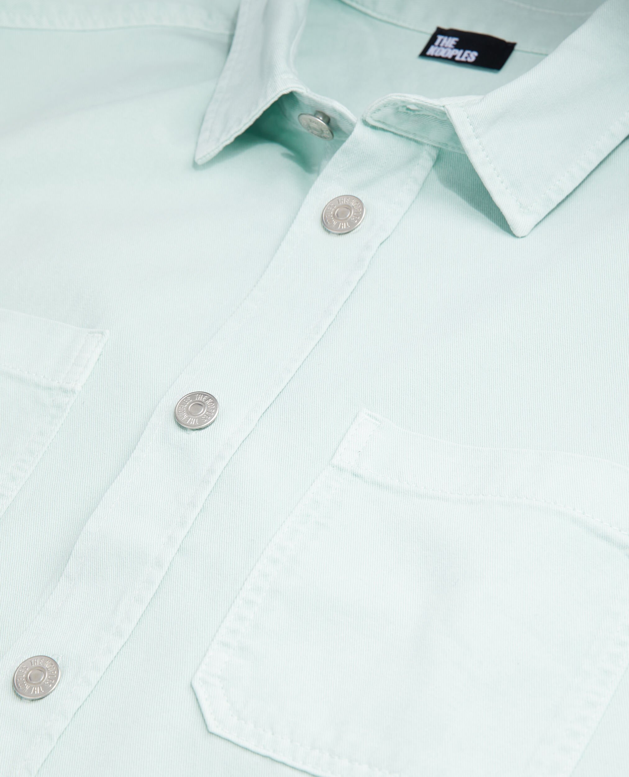 Green denim overshirt, OCEAN, hi-res image number null