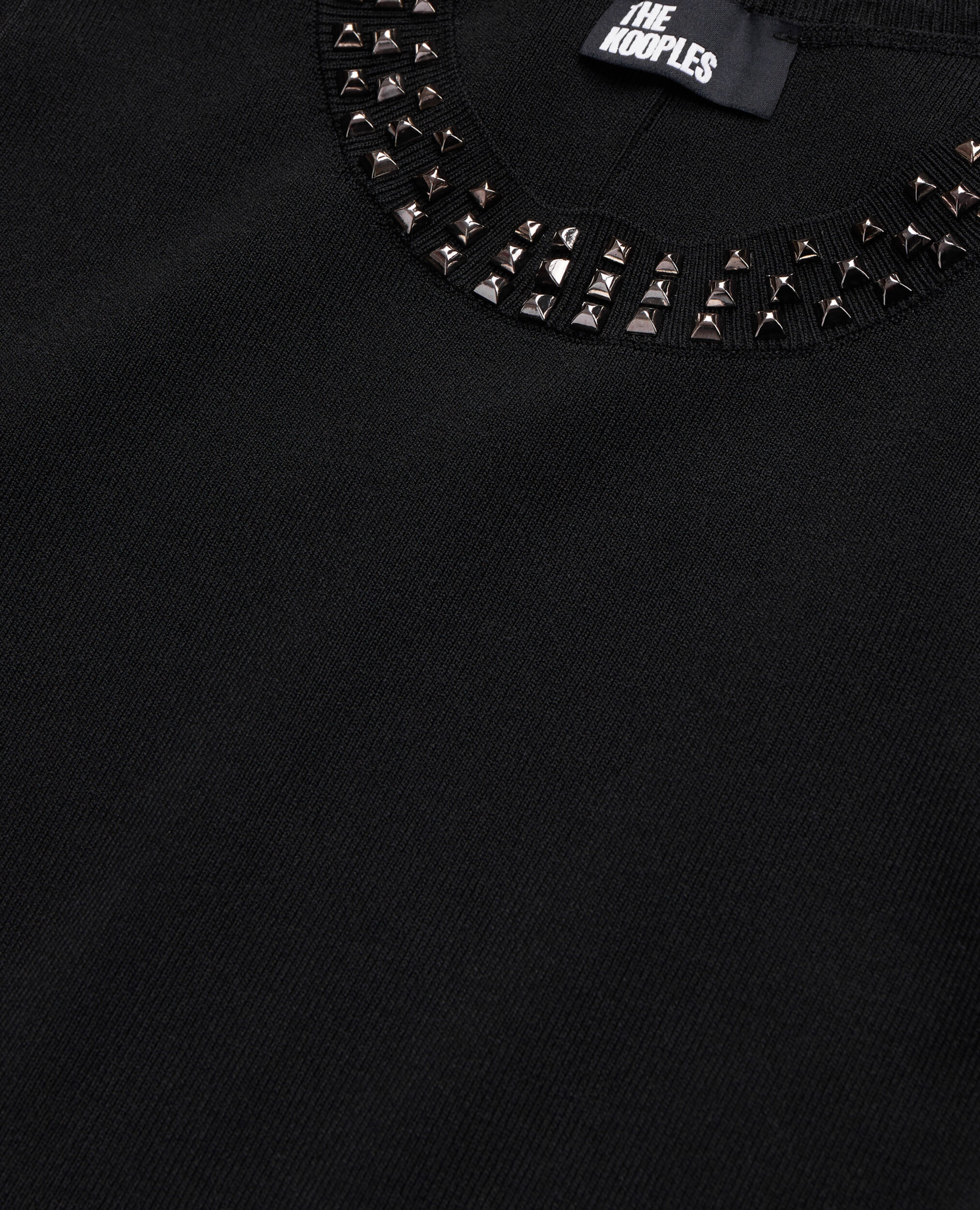 Robe noire courte avec spikes, BLACK, hi-res image number null