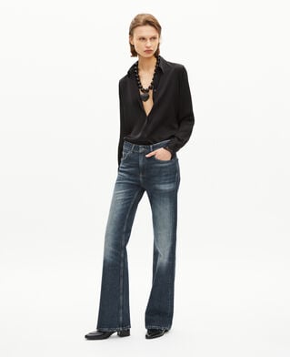 The Kooples FEMME BLUE ELECTRIC jean large bleu