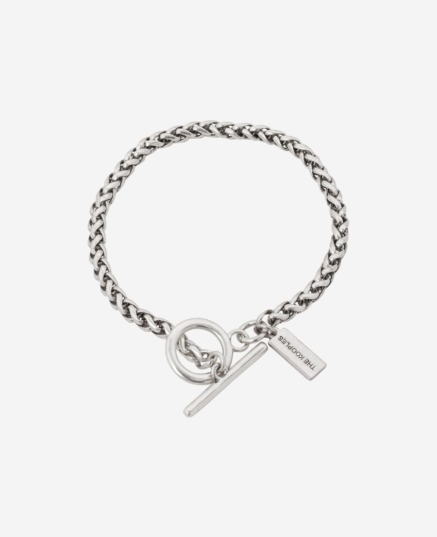 The Kooples HOMBRE SILVER pulsera de cadena de plata mediana