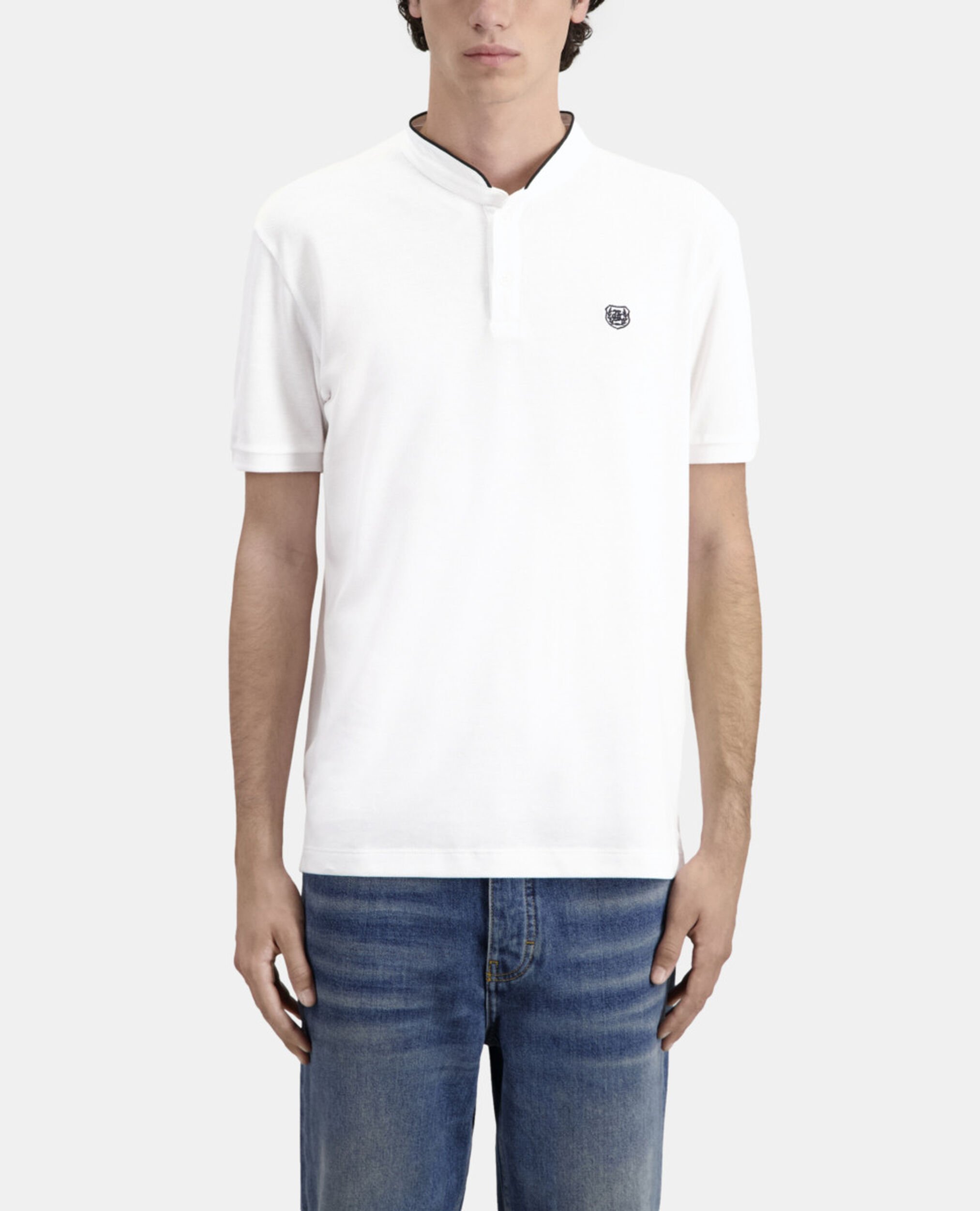 Weißes Poloshirt aus Baumwolle, WHITE, hi-res image number null