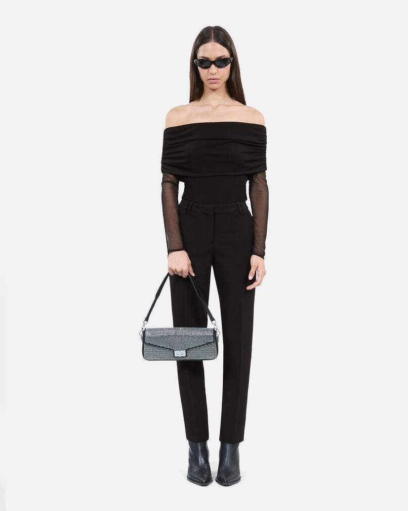 The Kooples FEMME BLACK top en jersey noir