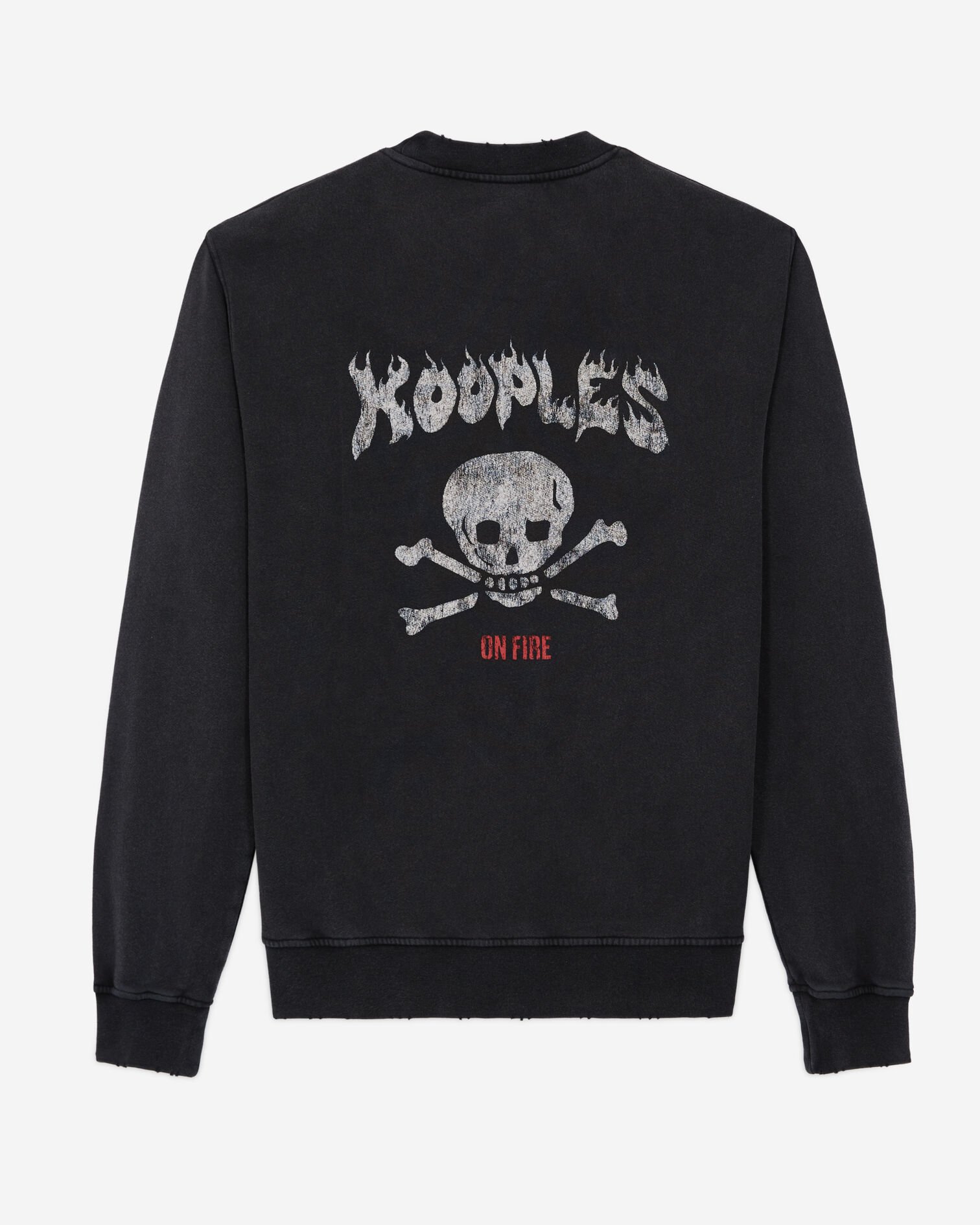Sudadera serigrafiada negra, BLACK WASHED, hi-res image number null