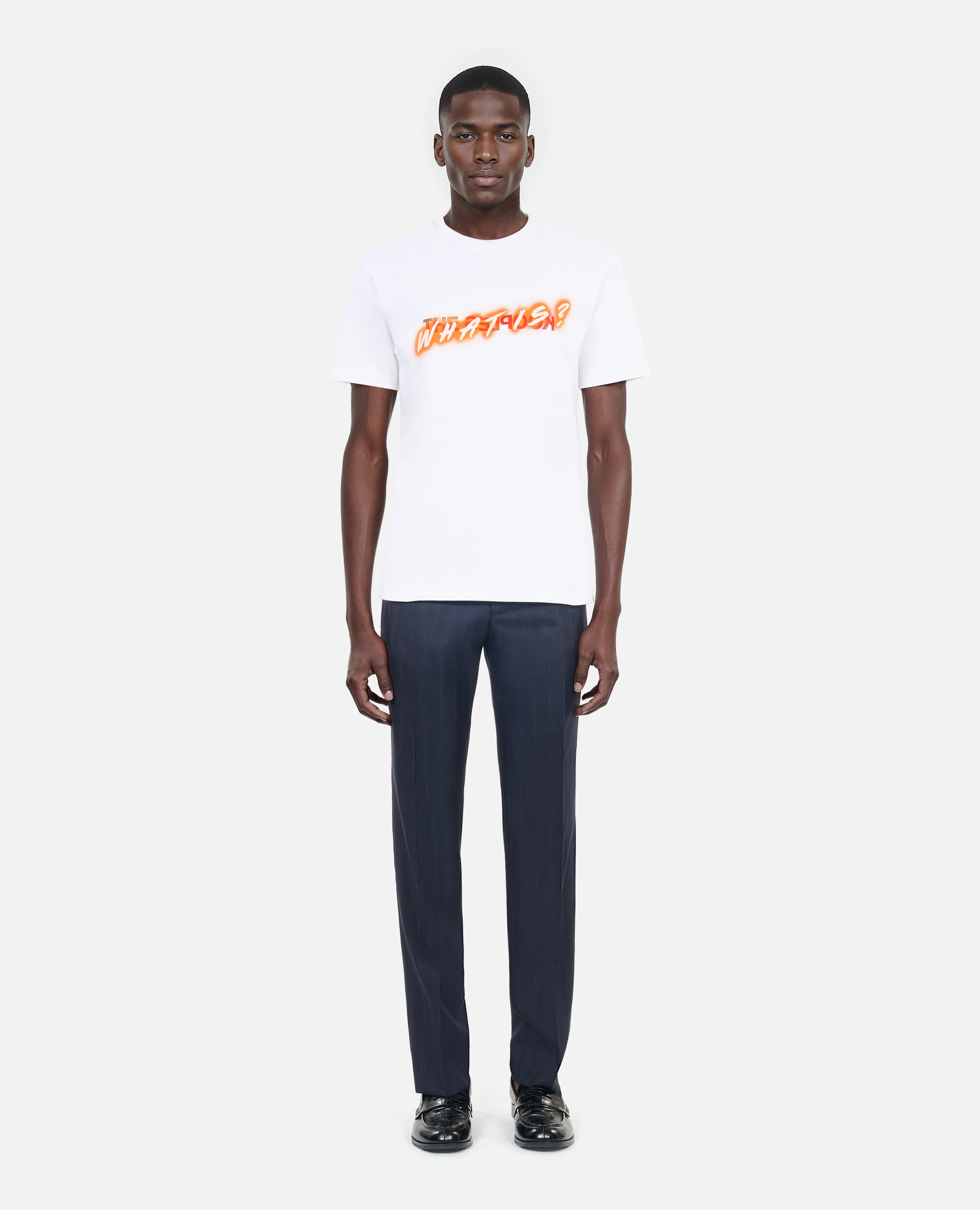 Men's white what is t-shirt, WHITE, hi-res image number null
