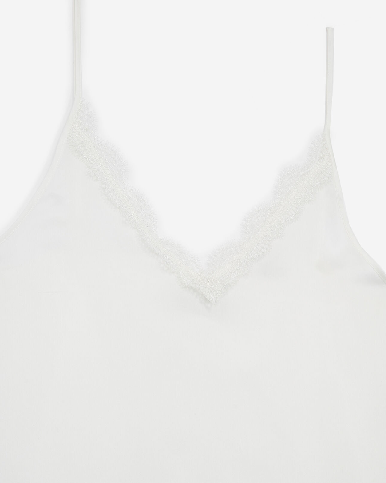 The Kooples FEMME ECRU caraco soie écrue et dentelle