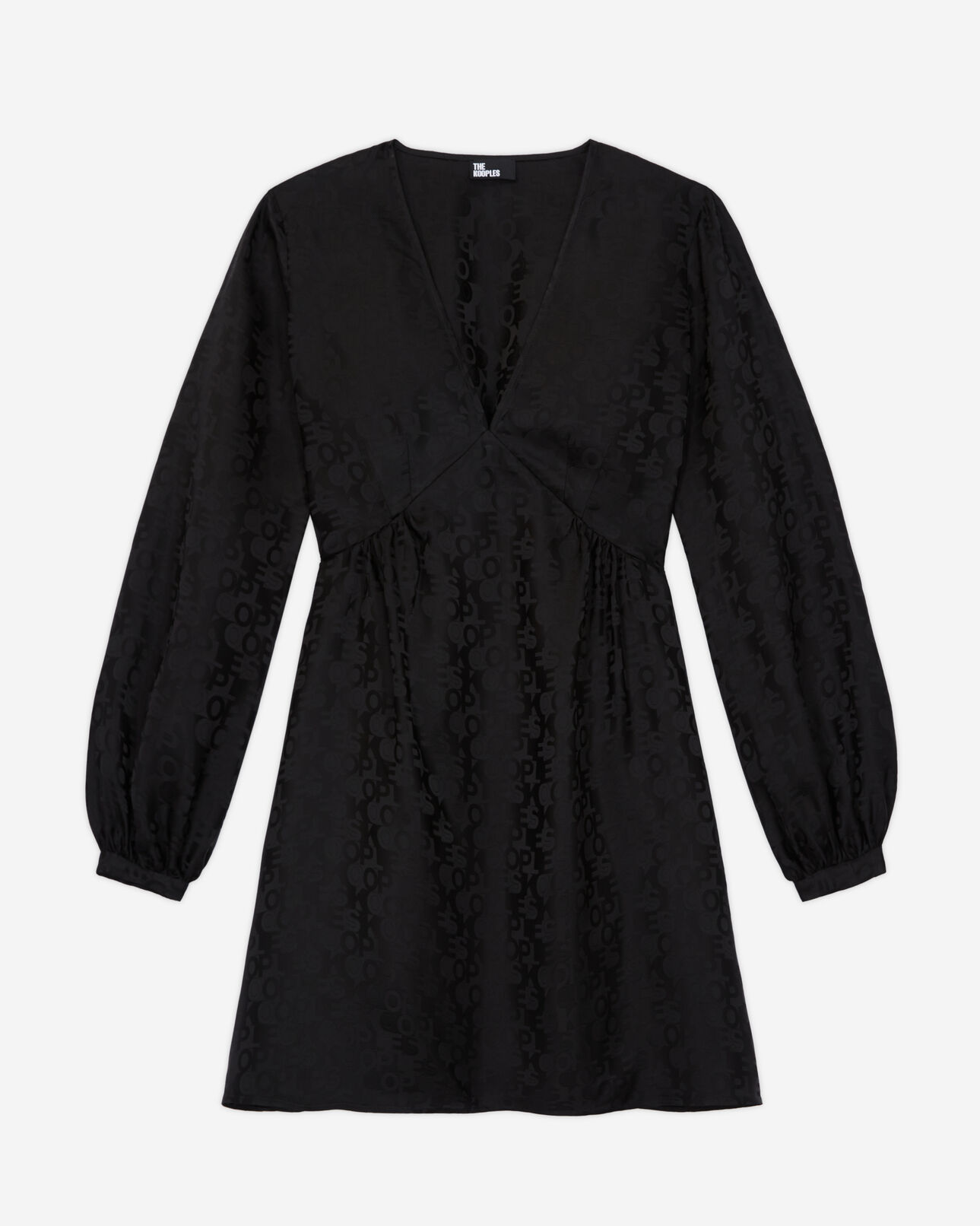 The Kooples FEMME BLACK robe courte logo the kooples noire