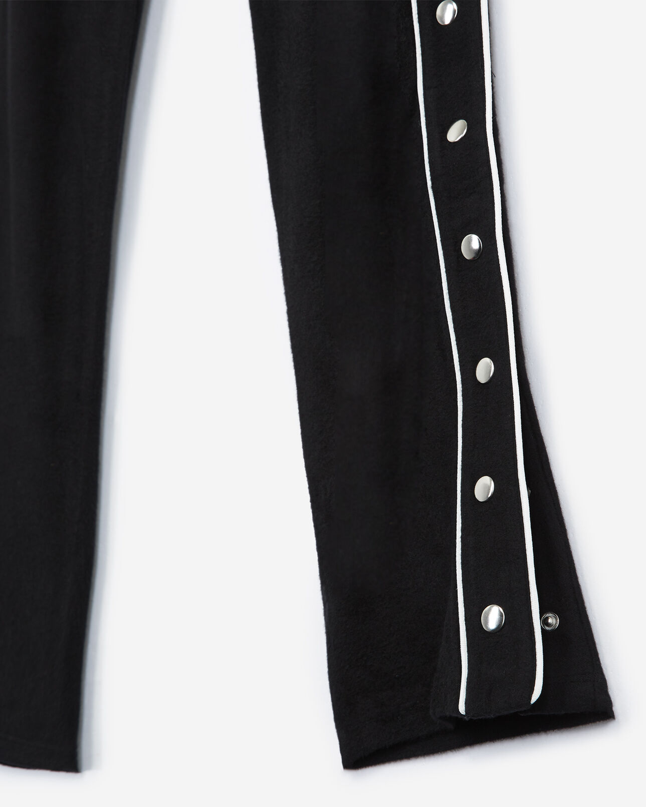 The Kooples WOMEN BLACK women's black joggers with contrasting strips