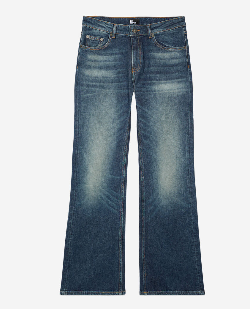 The Kooples WOMEN BLUE ELECTRIC blue flared low-rise jeans