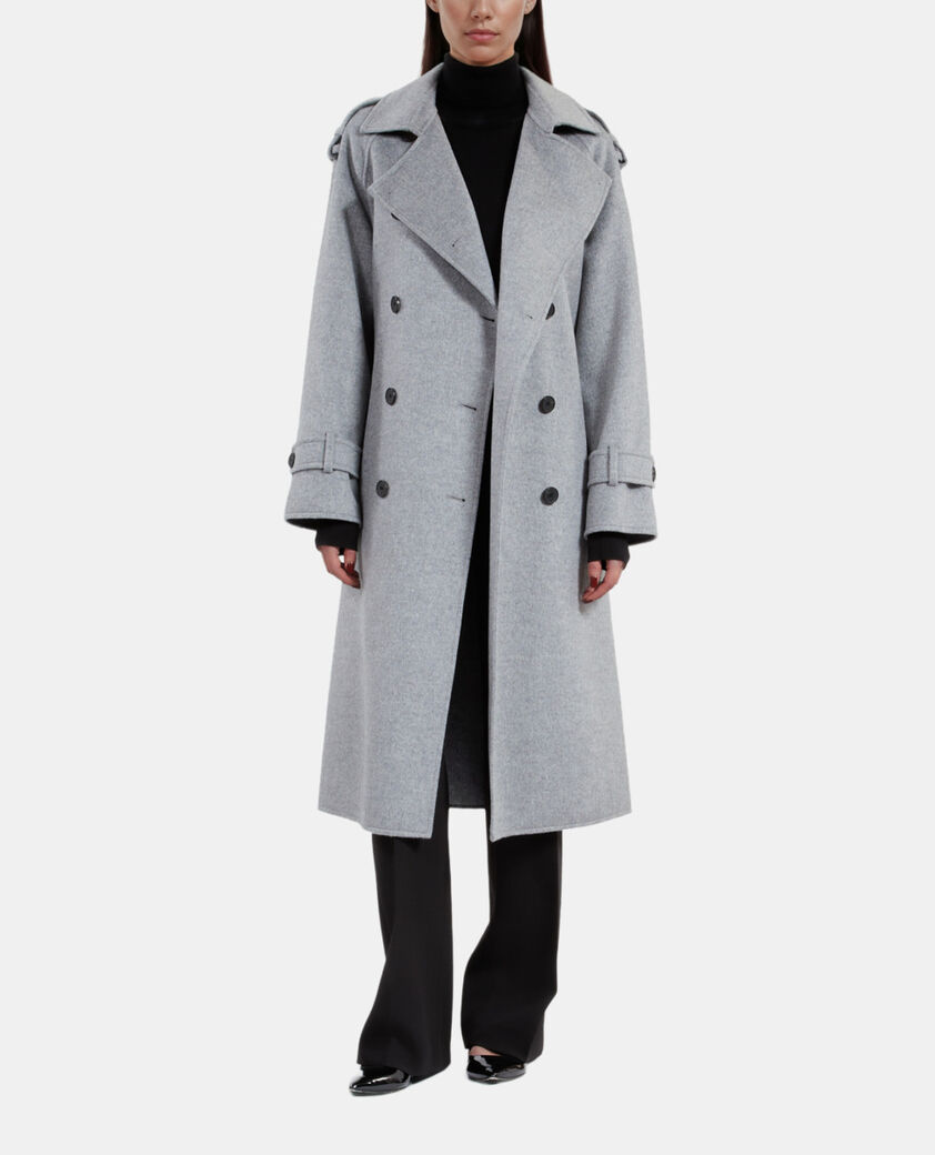 The Kooples FEMME GREY manteau style trench gris