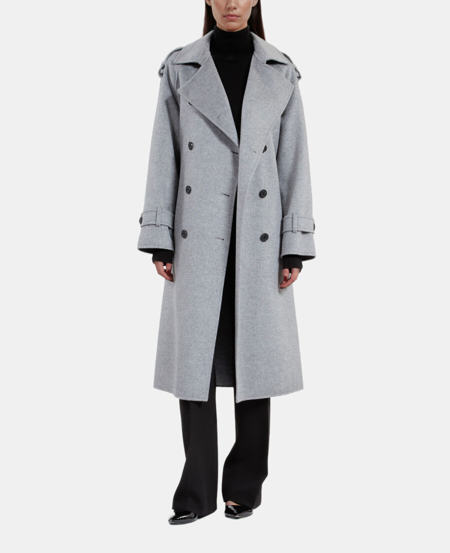 The Kooples F GREY grey trench style coat