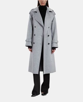 The Kooples F GREY grey trench style coat