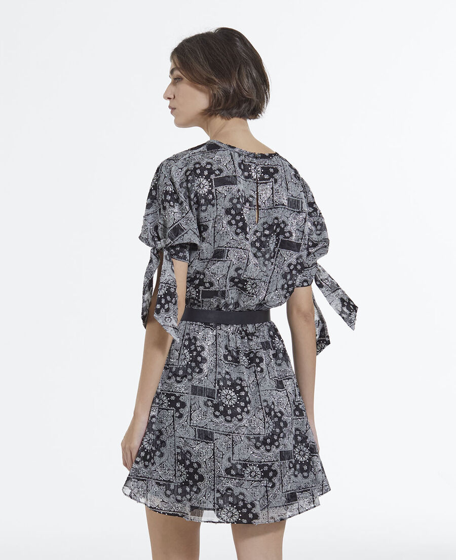 robe courte droite imprimé bandana