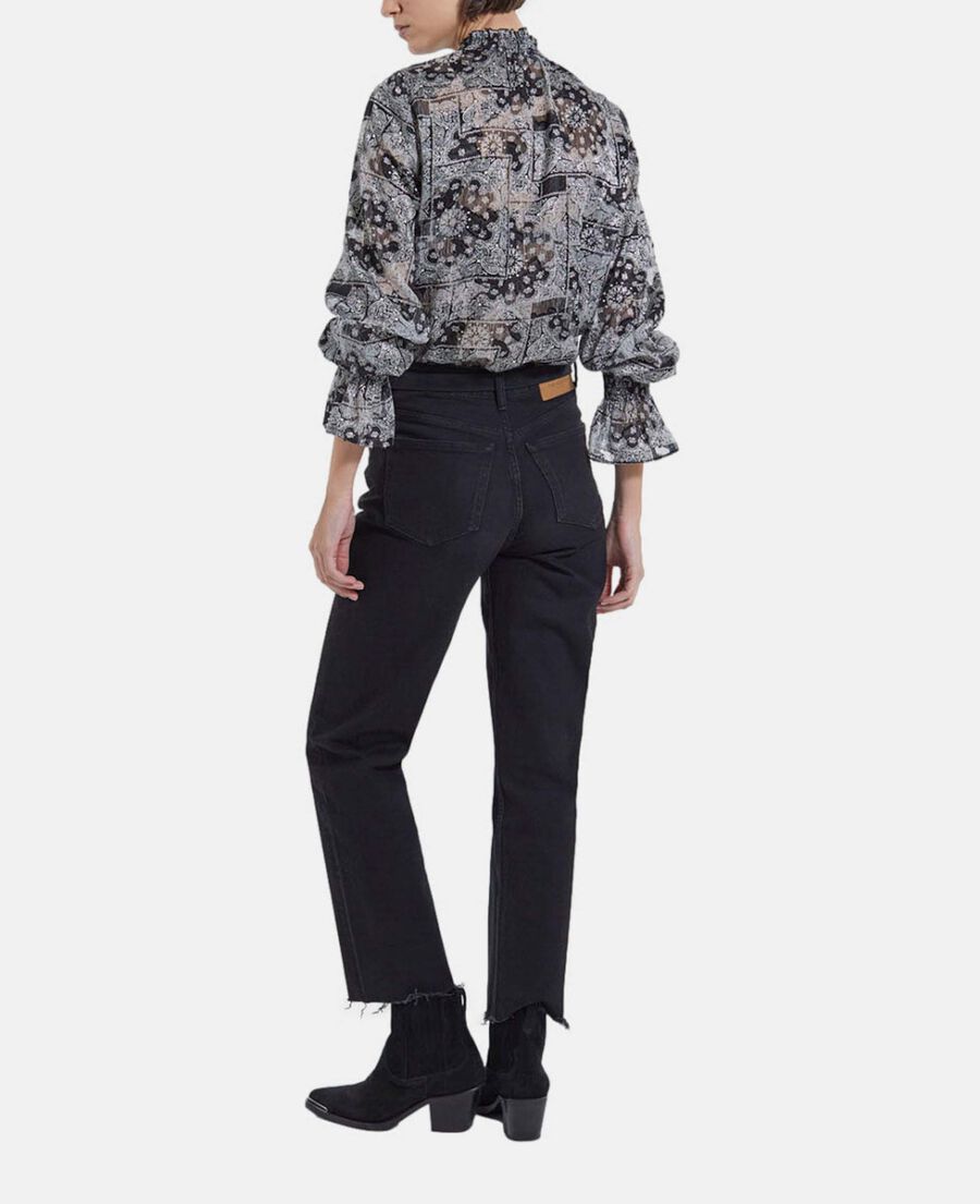 blouse imprimée  à volants