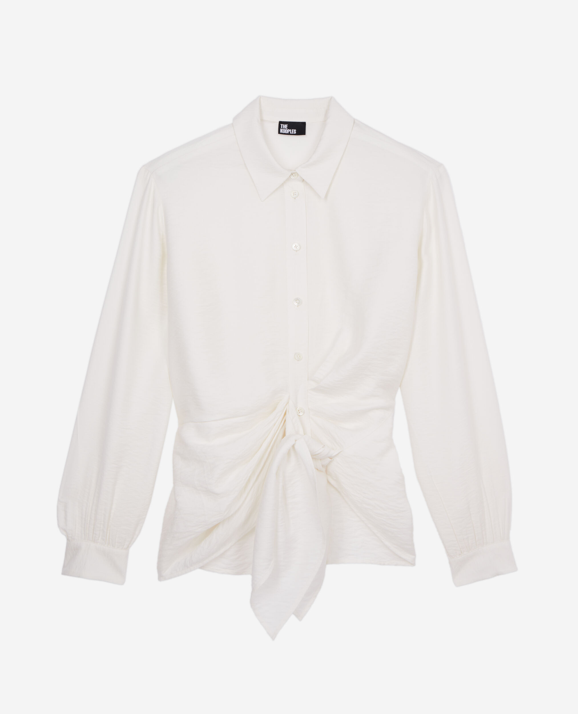 Ecru shirt with draped effect, ECRU, hi-res image number null