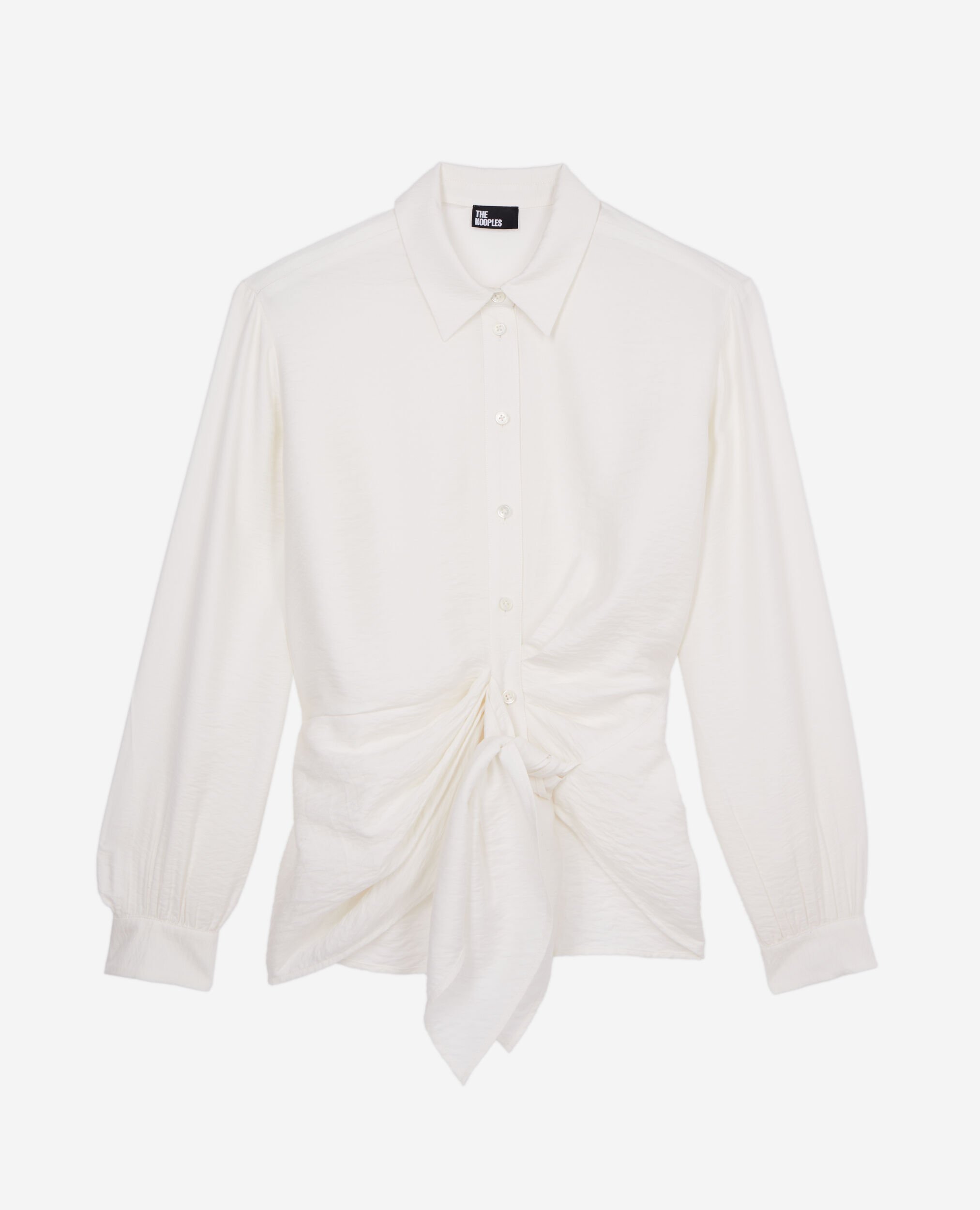Ecru shirt with draped effect, ECRU, hi-res image number null