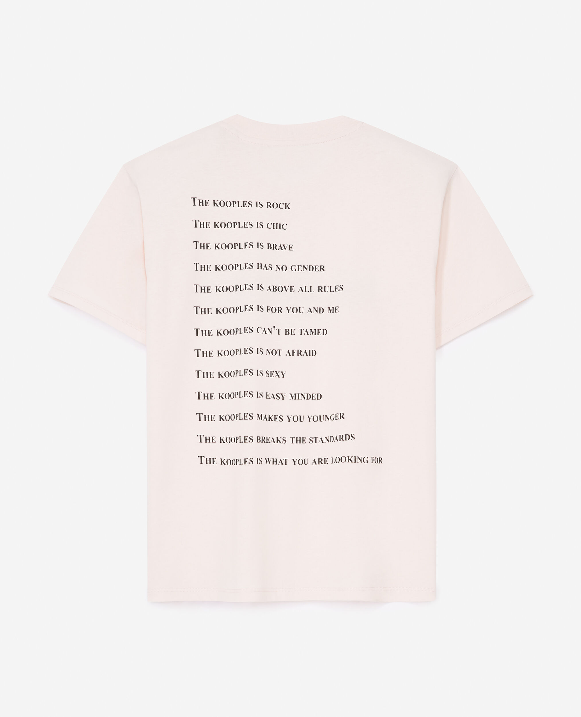 Pink cotton T-shirt with print what is, PINK, hi-res image number null