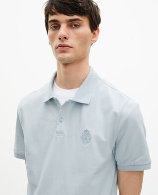 The Kooples H BABY BLUE piqué polo shirt with classic light blue collar