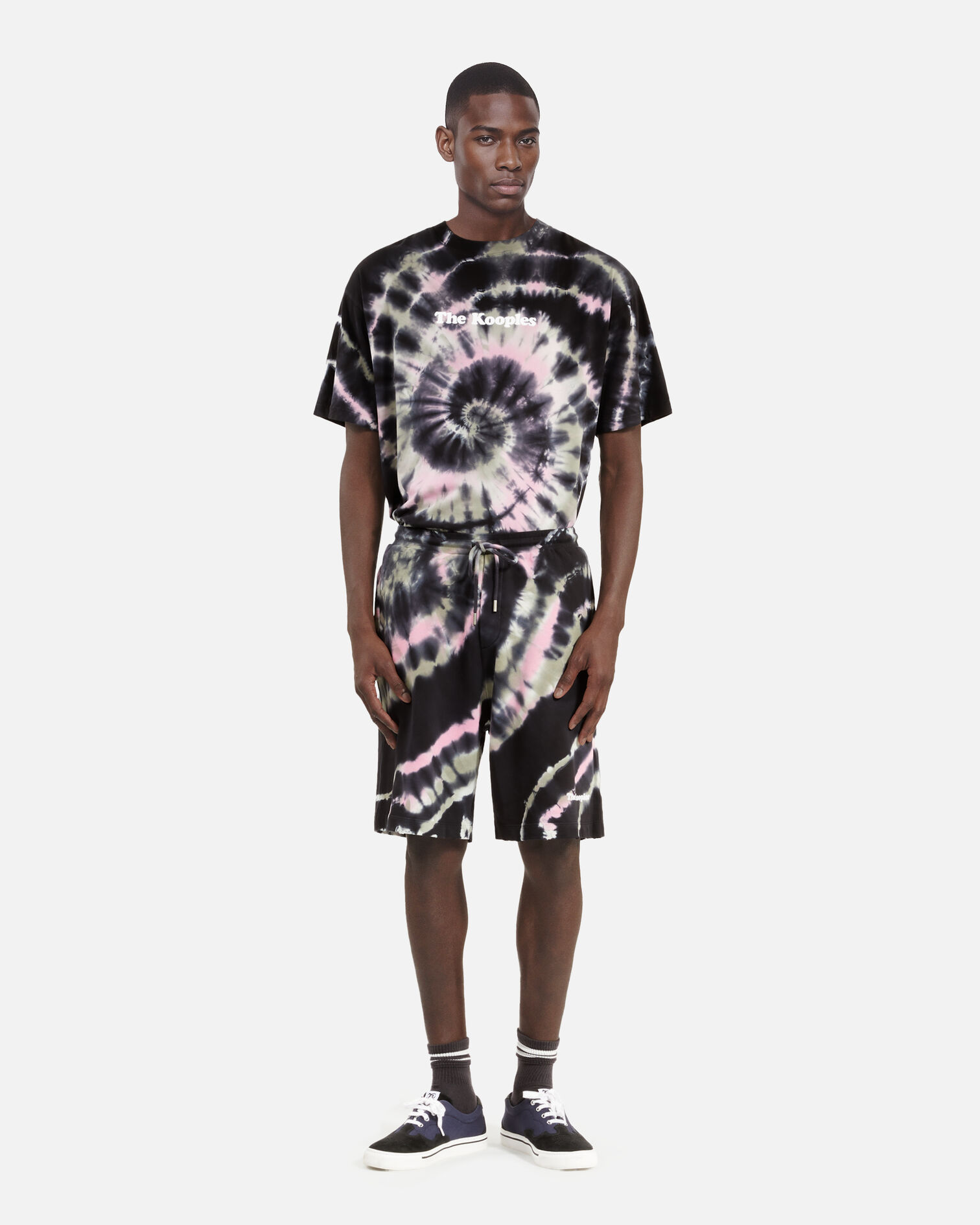 Short imprimé tie and dye, ECRU GREEN, hi-res image number null