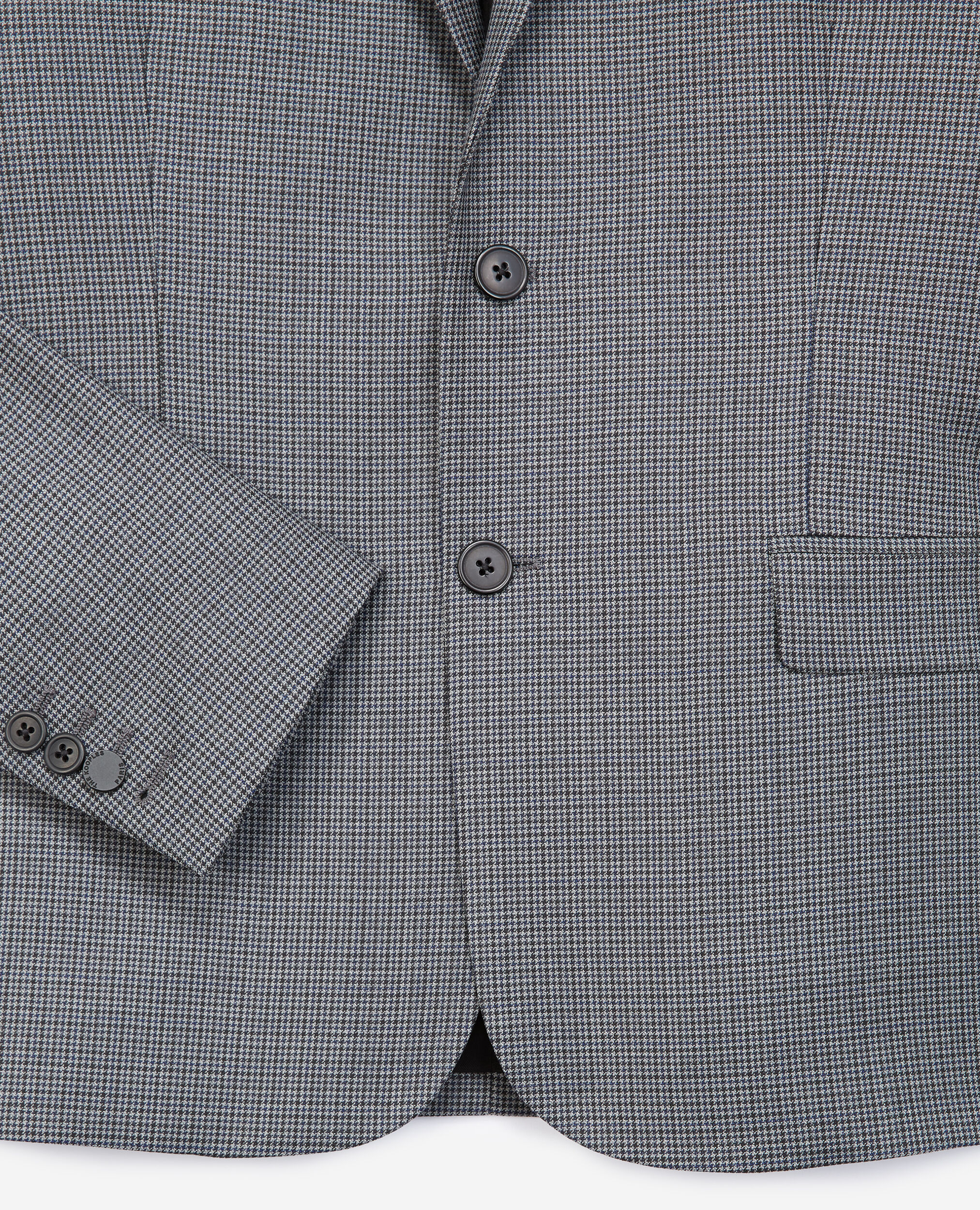 Grey wool jacket with houndstooth motif, GREY, hi-res image number null