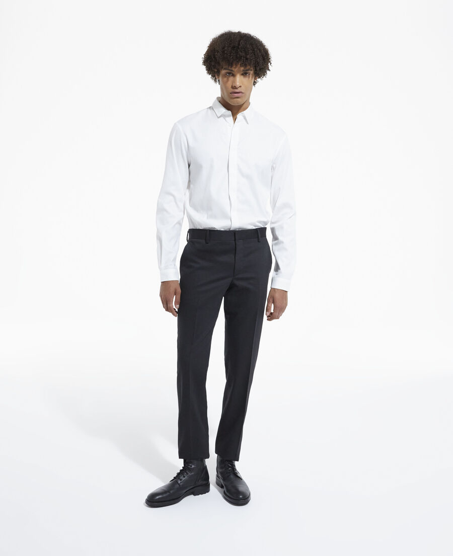 white shirt with classic collar