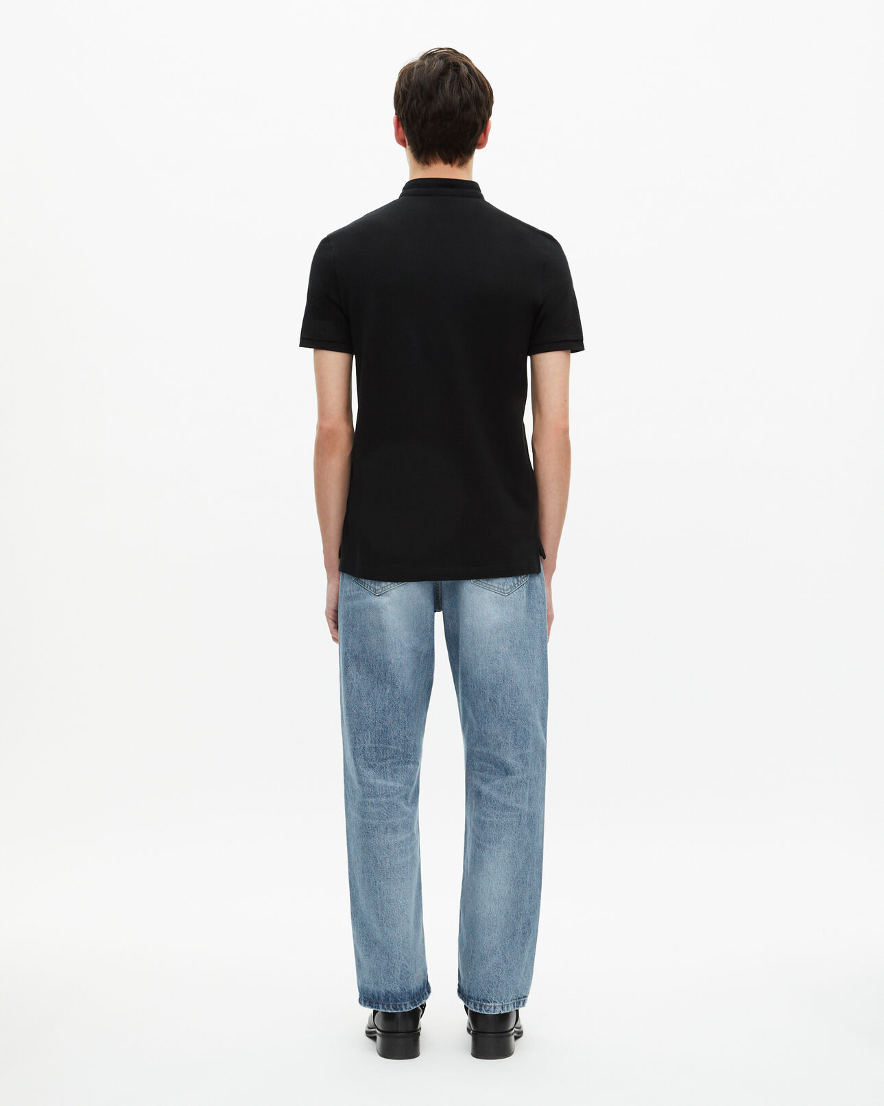The Kooples HOMME BLACK polo en coton noir