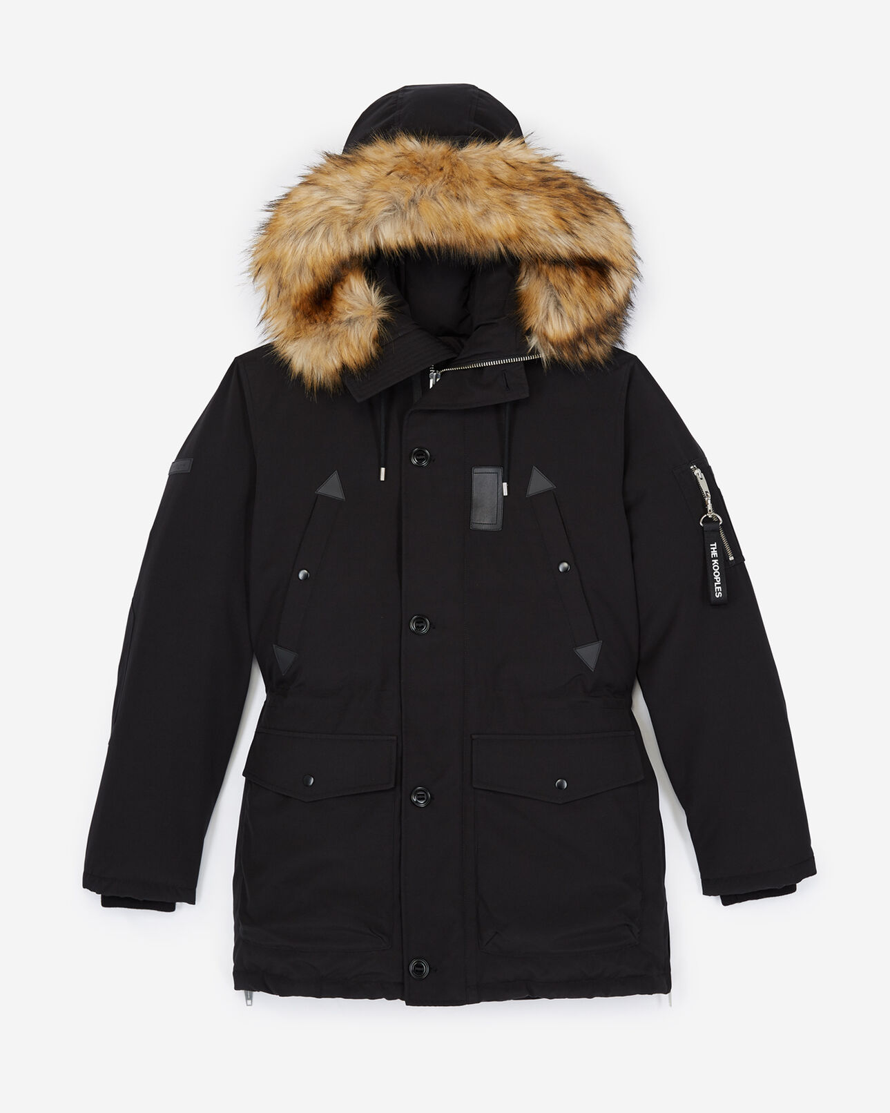 The Kooples MEN BLACK oversize parka 