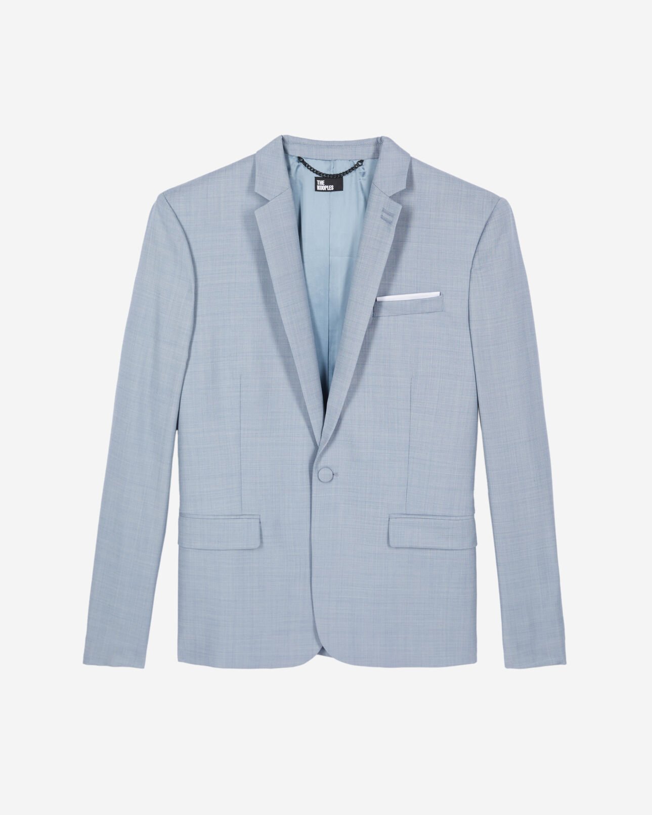The Kooples HOMBRE BLUE chaqueta de traje de lana azul de corte entallado