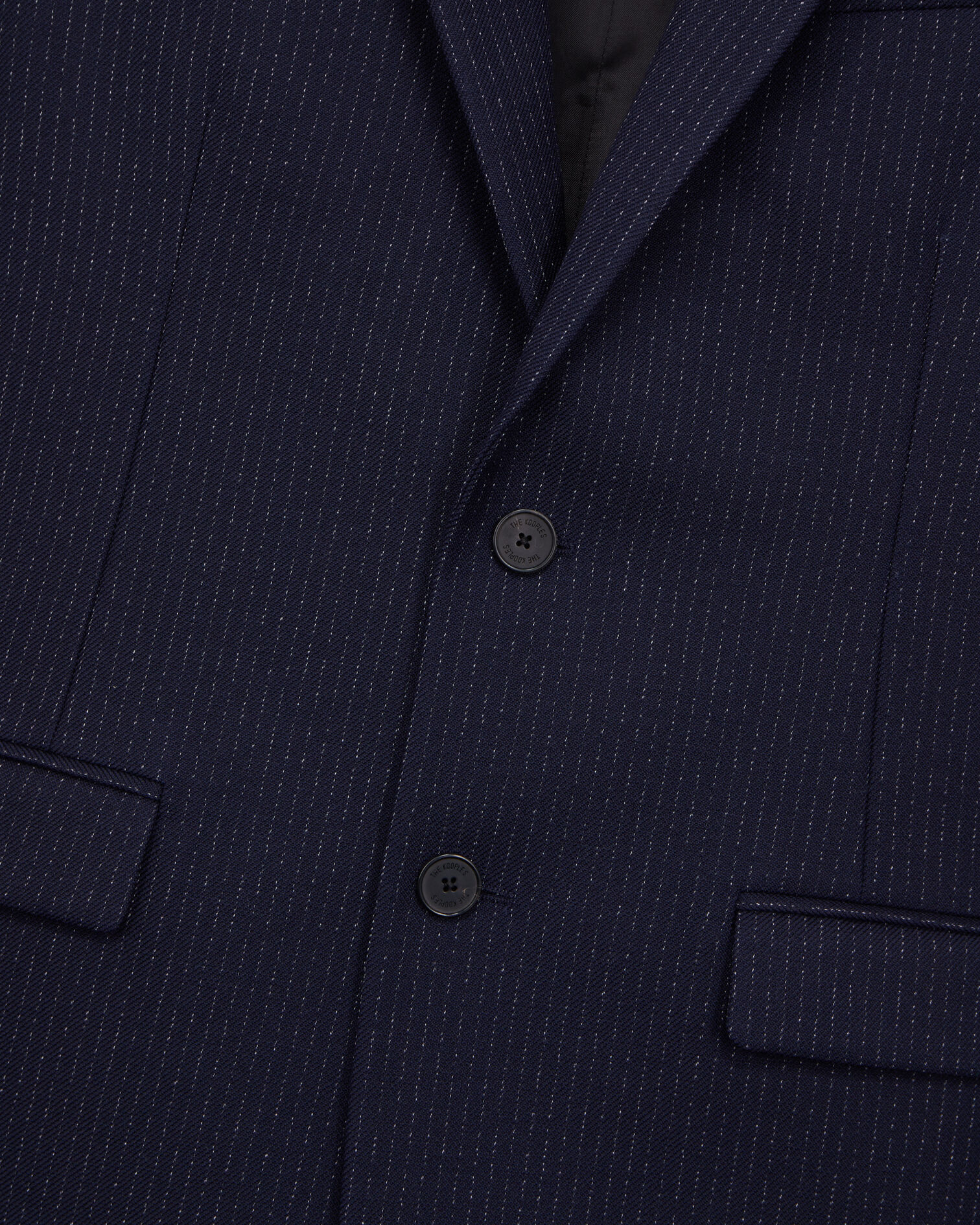 Navy blue striped wool suit jacket, NAVY / ECRU, hi-res image number null