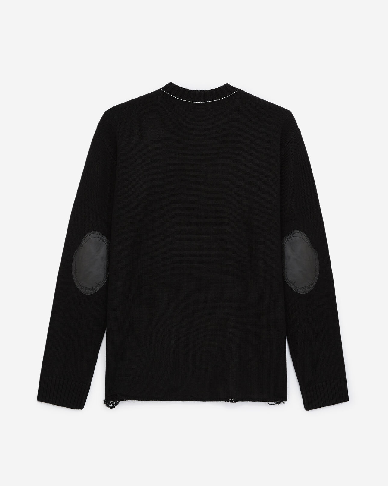 The Kooples HOMME BLACK pull laine mélangée noir à logo