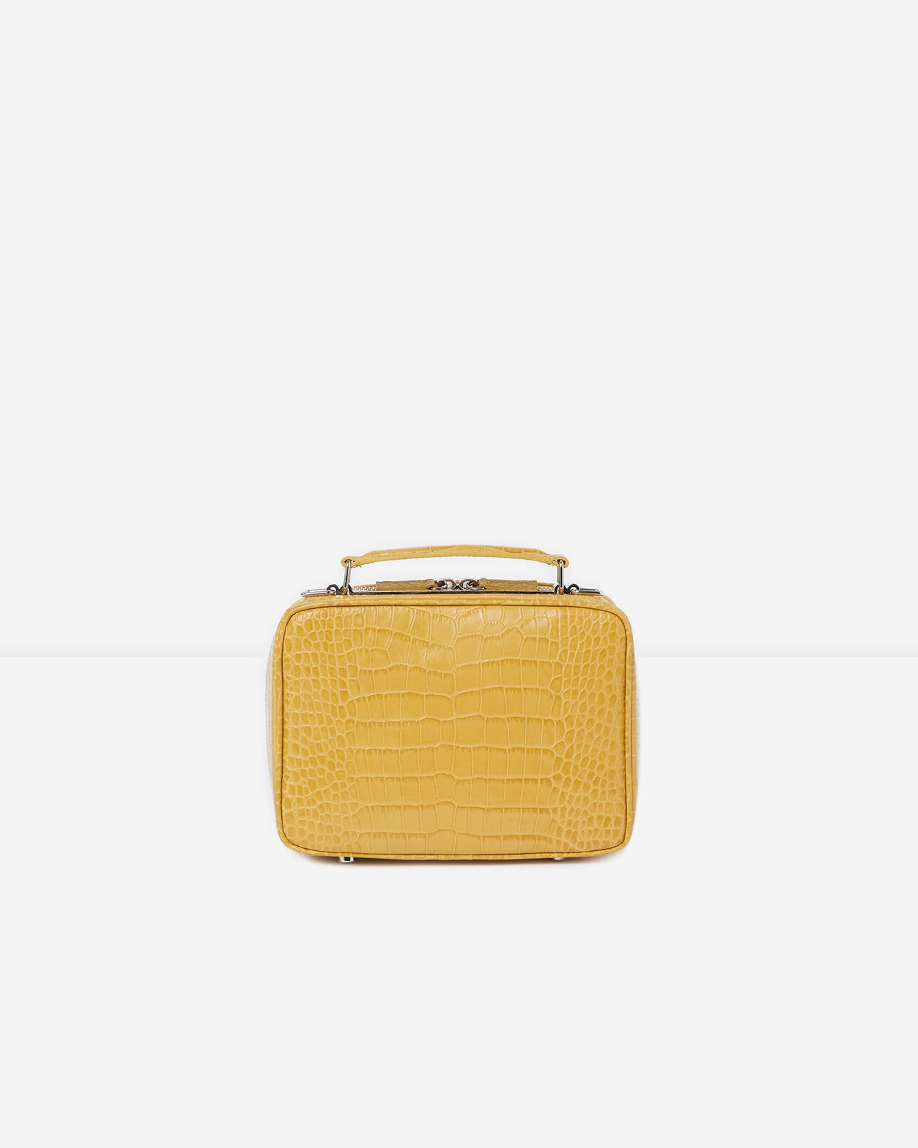 The Kooples FEMME YELLOW sac barbara medium jaune effet croco