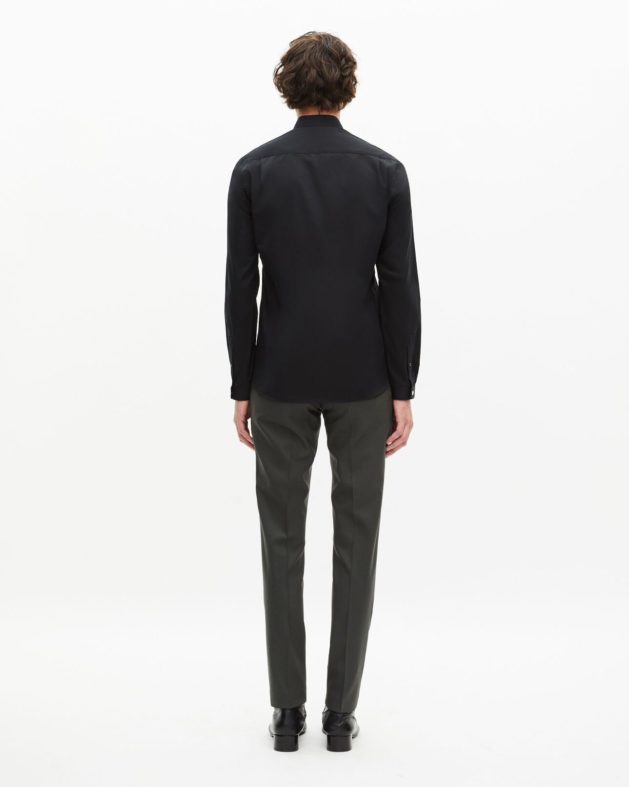 The Kooples HERREN BLACK schwarzes hemd aus smart-twill