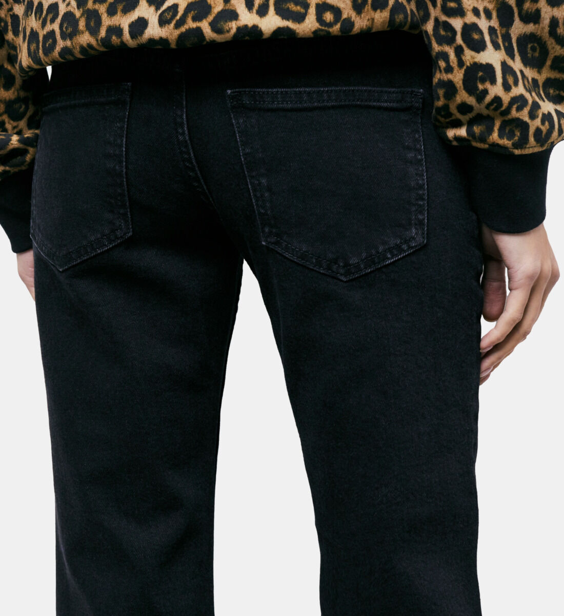 Black cropped sale bootcut jeans