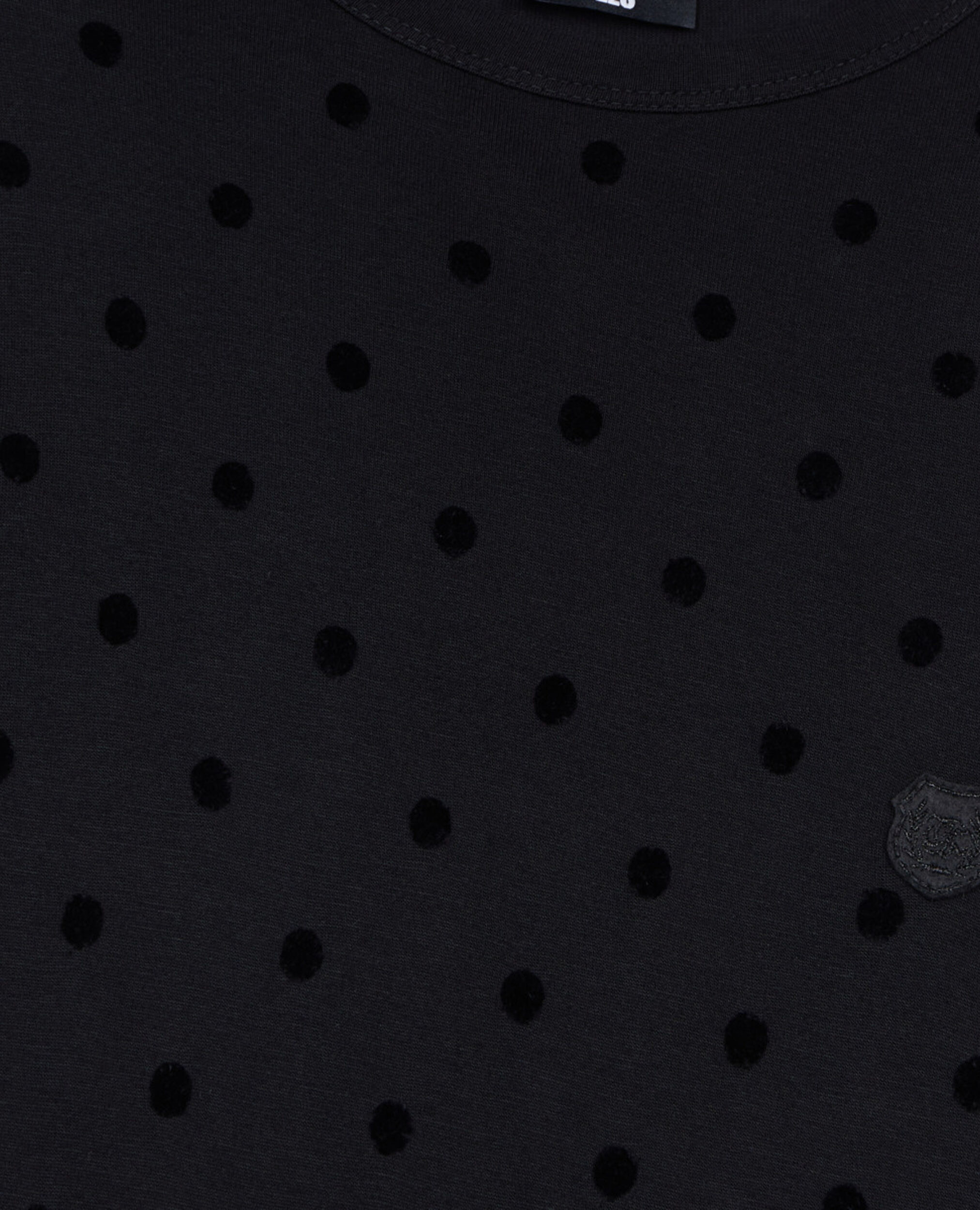 Black short jersey dress, BLACK, hi-res image number null