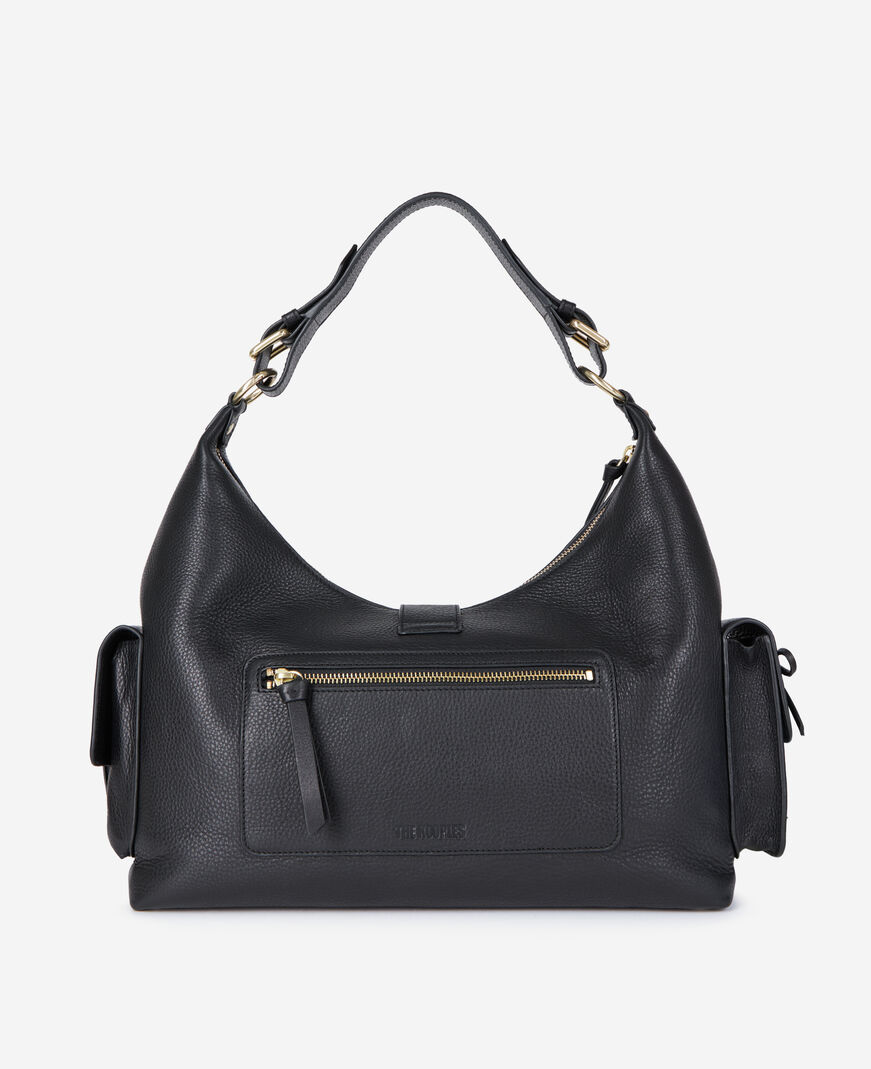 The Kooples WOMEN BLACK black leather amelia xl bag