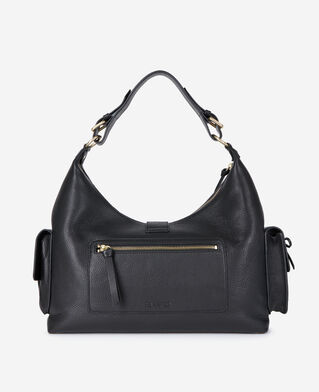 The Kooples WOMEN BLACK black leather amelia xl bag