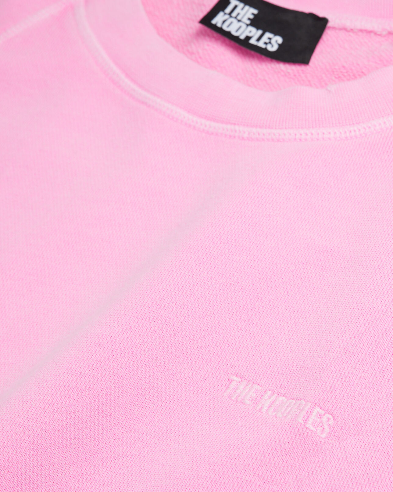 The Kooples FEMME FLUO PINK sweatshirt rose fluo avec logo