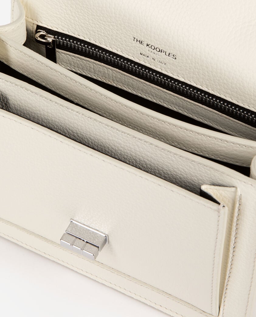 The Kooples FEMME WHITE sac emily small en cuir grainé blanc