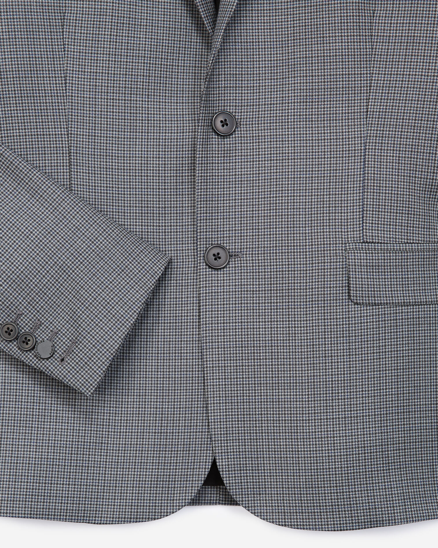 Grey wool jacket with houndstooth motif, GREY, hi-res image number null
