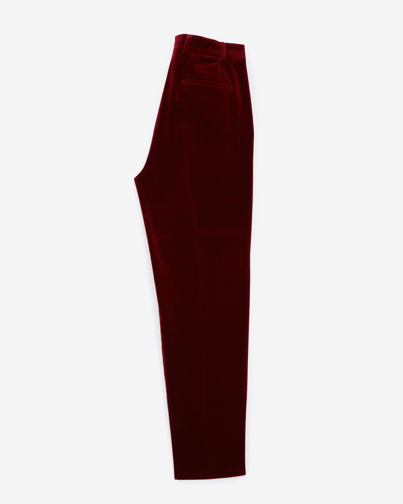 The Kooples WOMEN BURGUNDY burgundy carrot pants in velvet