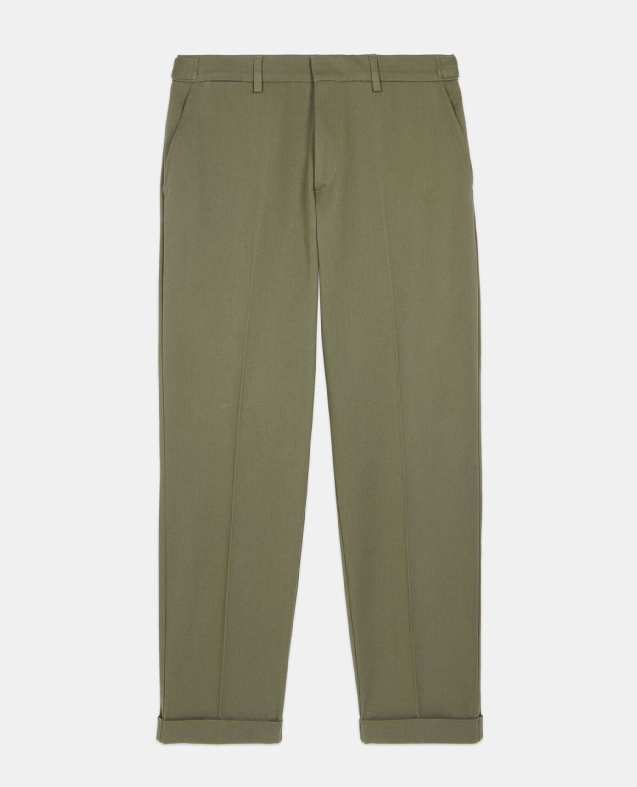 Khaki cotton trousers, OLIVE NIGHT, hi-res image number null