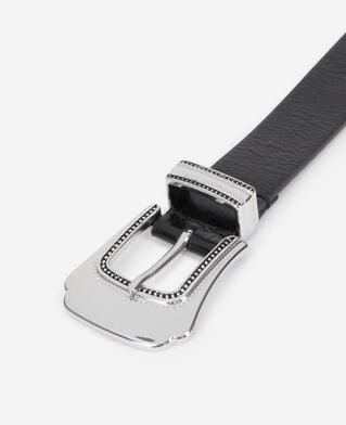 The Kooples FEMME BLACK ceinture fine en cuir noire