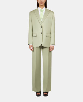 The Kooples WOMEN KAKI GREY light green linen suit jacket