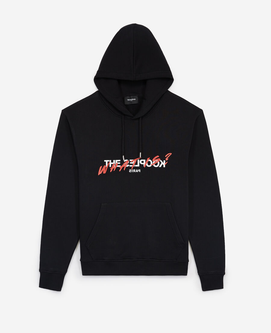 The Kooples H BLACK black sweatshirt with what is screen print