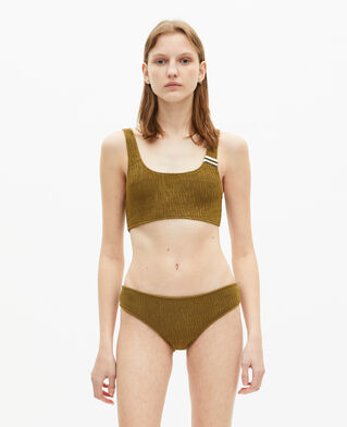 The Kooples WOMEN KAKI the kooples x luz khaki bra swimsuit top