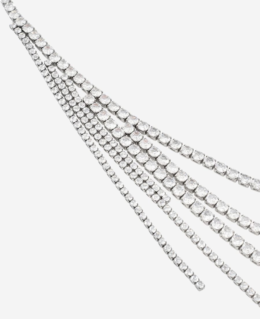 The Kooples FEMME SILVER collier à strass argenté