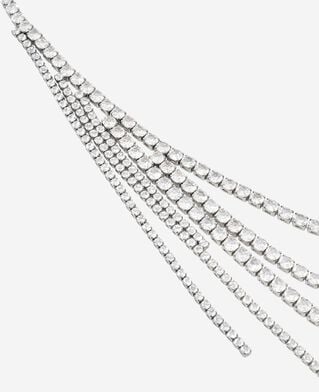 The Kooples FEMME SILVER collier à strass argenté