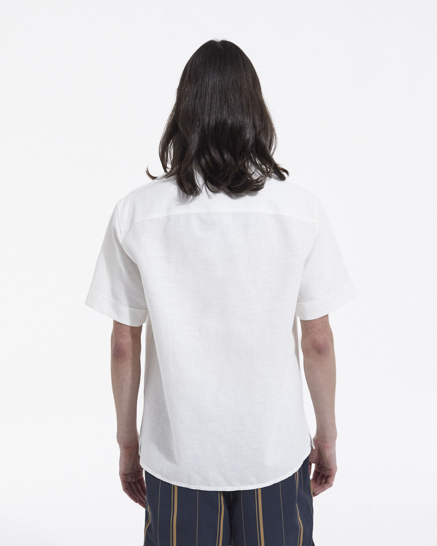 Chemise col hawaien et broderies, ECRU, hi-res image number null