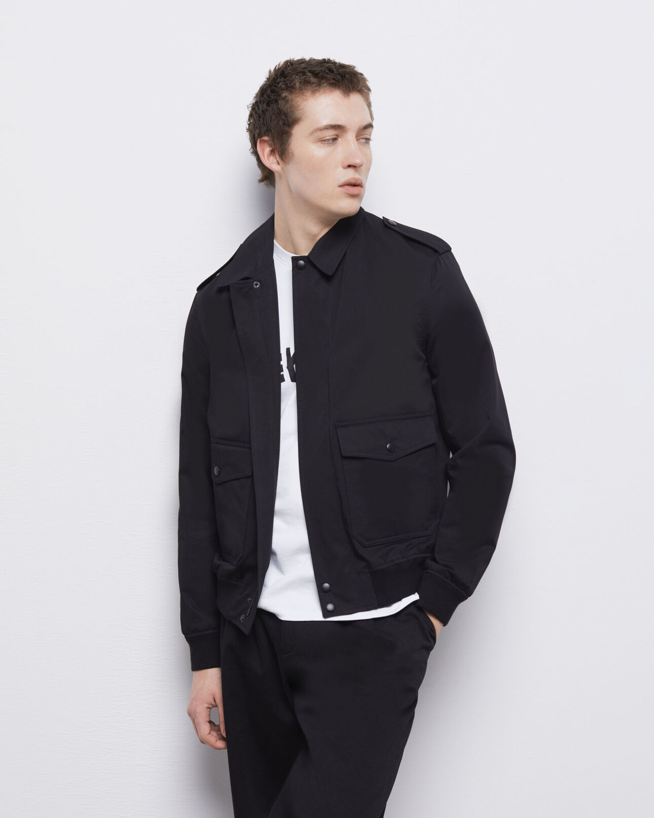 The Kooples HOMME BLACK blouson noir